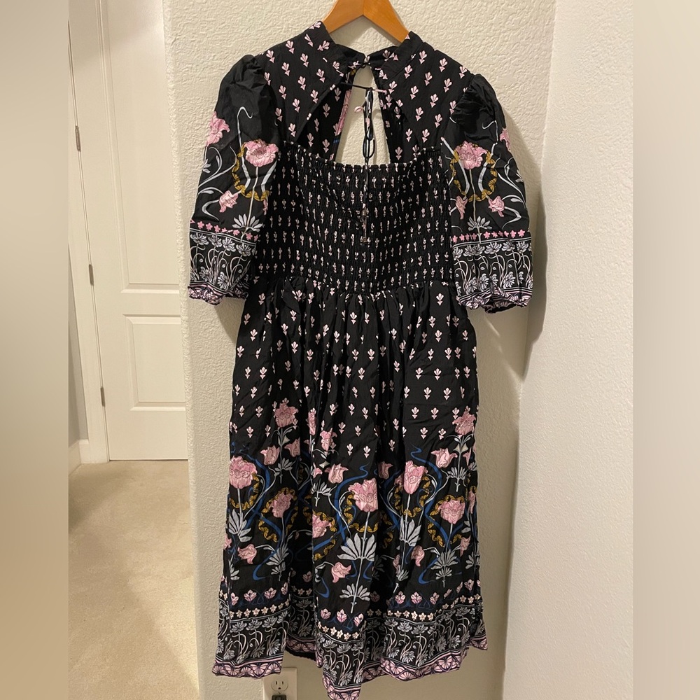 Anthropologie Dasha Smocked Dress, Sz M - Picture 4 of 7